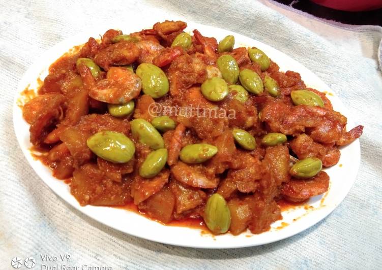 Resep Udang,Kentang,Pete Balado, Bikin Ngiler