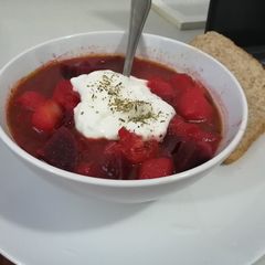 Ukrainian borsch A picture of Ukrainian borsch.