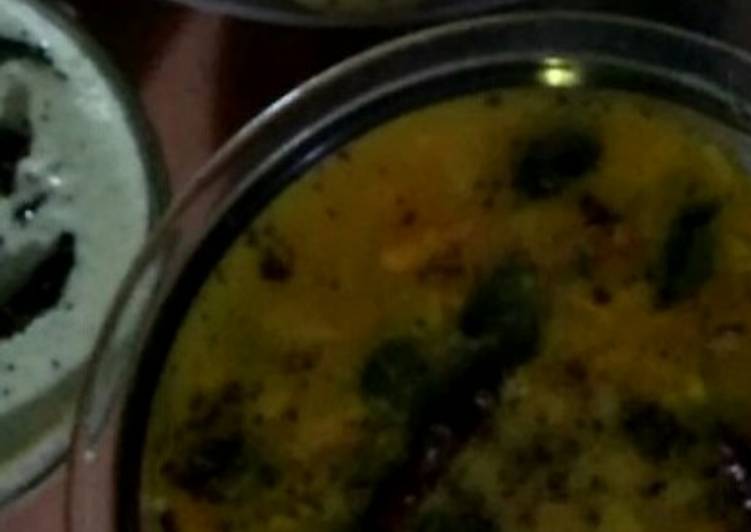 Recipe of Favorite Sambar, Idli with mint coconut sauce