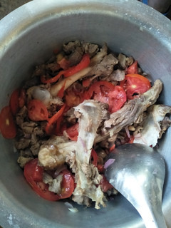 A picture of Wet fry mutton.