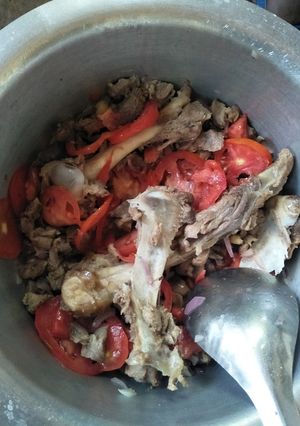 A picture of Wet fry mutton.