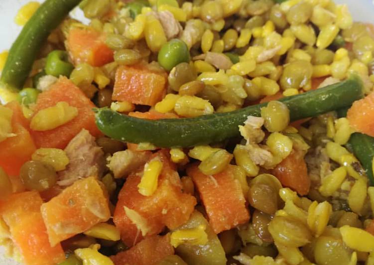 Orzo e farro con dadolata di verdure
