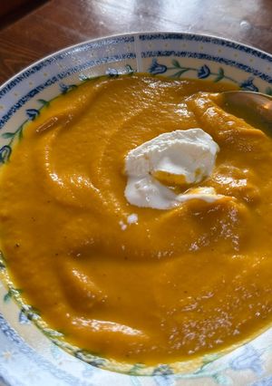 Φωτογραφία της συνταγής Σούπα με γλυκοπατάτα και καρότο βελουτέ