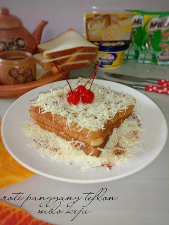 Langkah Mudah untuk Membikin Resep Roti panggang teflon milo keju yang Menggugah Selera Anti Ribet, Mantap Sekali