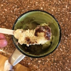 Cookie dough mug cake A picture of Cookie dough mug cake.