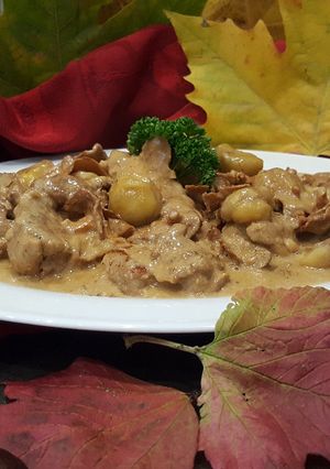 Une photo de Médaillons de filet mignon aux champignons et marrons