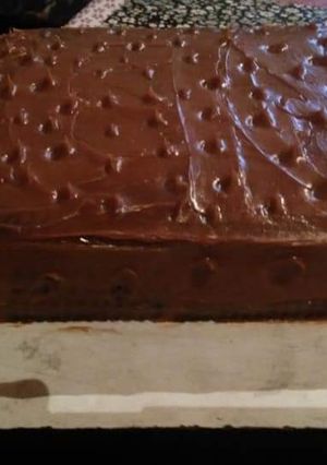 Una foto de Pudín vegano de puro chocolate y algarroba