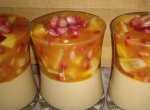 صورة لوصفة تحلية بكريمه البرتقال والفواكه