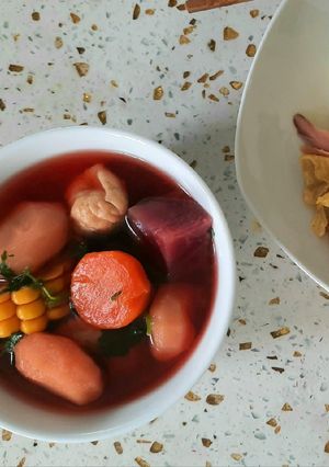 Hình của món Canh mọc rau củ.