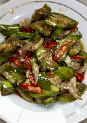 Foto resep Tumis terong ijo dengan ikan teri