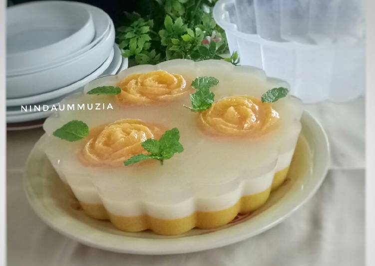 Puding Mangga Susu Mawar Jeruk Kaca