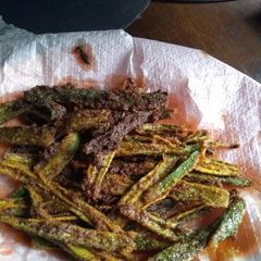 Kurkure bhindi A picture of Kurkure bhindi.