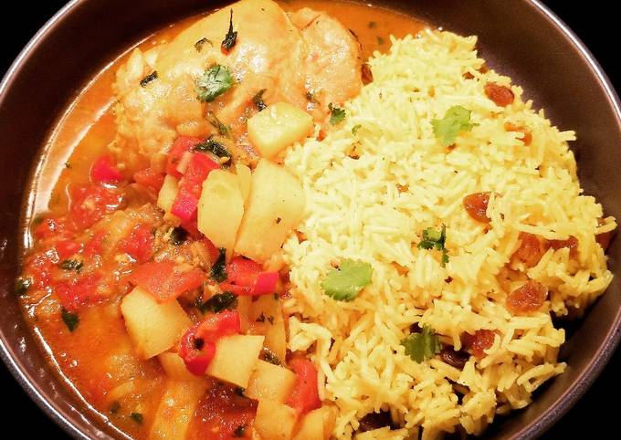 Recipe of Perfect Cape Malay Chicken Curry with Yellow Rice