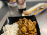 Curry de cerdo y portobello
