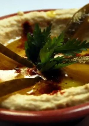 Foto di Hummus ideale per il picnic