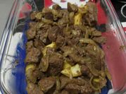 Una foto de filete de hígado de ternera