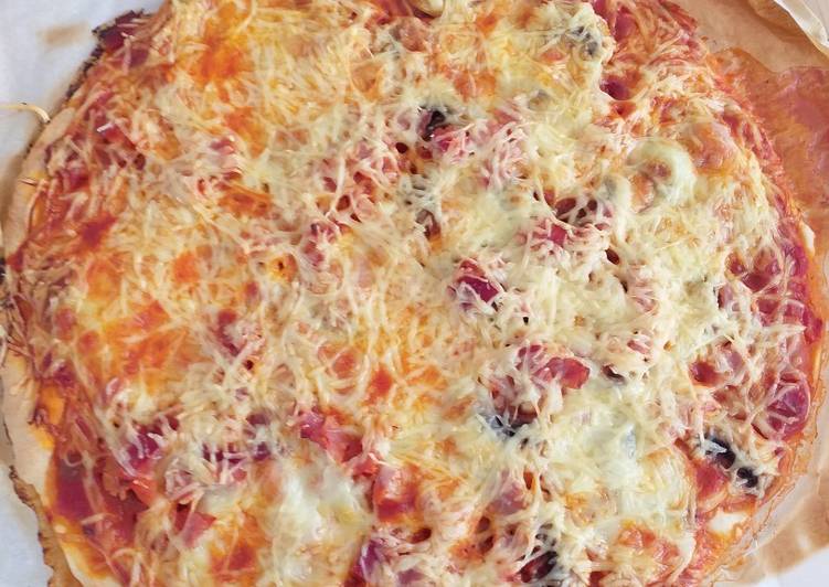 Recette: Pizza jambon champignons