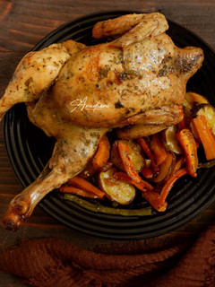 Foto resep Roasted chicken with rosemary
