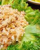 Cơm chiên mắm nấm hương