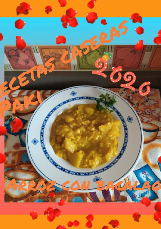 Una foto de Bacalao 🦈con arroz🍲 al estilo 🍻andaluz a mi manera 🍽🍴