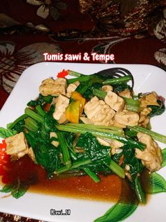 Foto resep Tumis sawi & Tempe