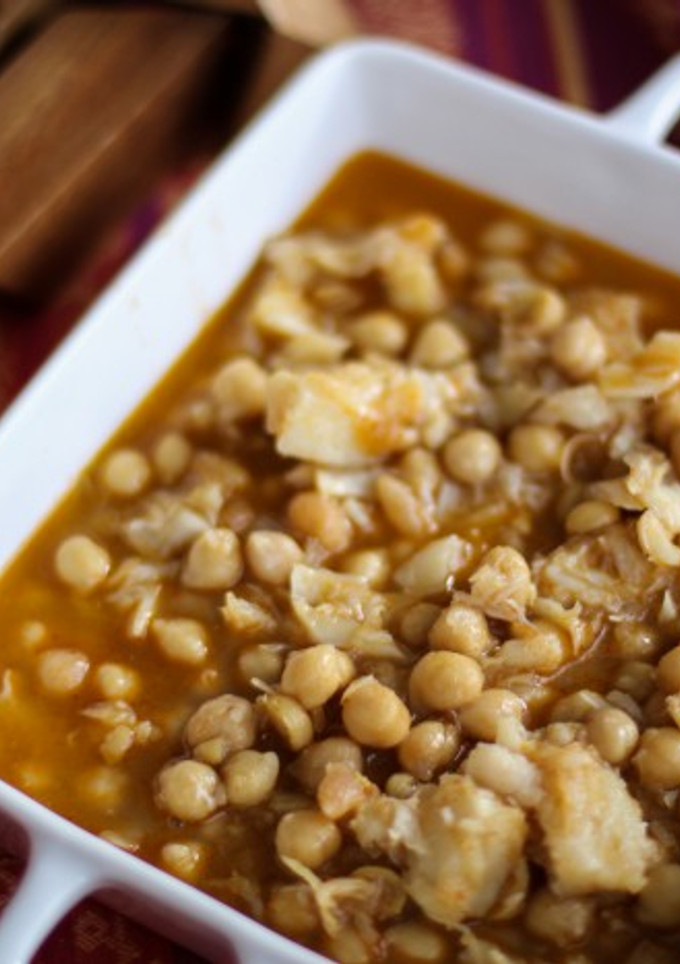 Una foto de Garbanzos con bacalao