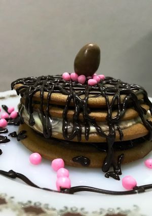 Foto resep Pancake Milo with Caramel Apple Sauce 🥞🥞