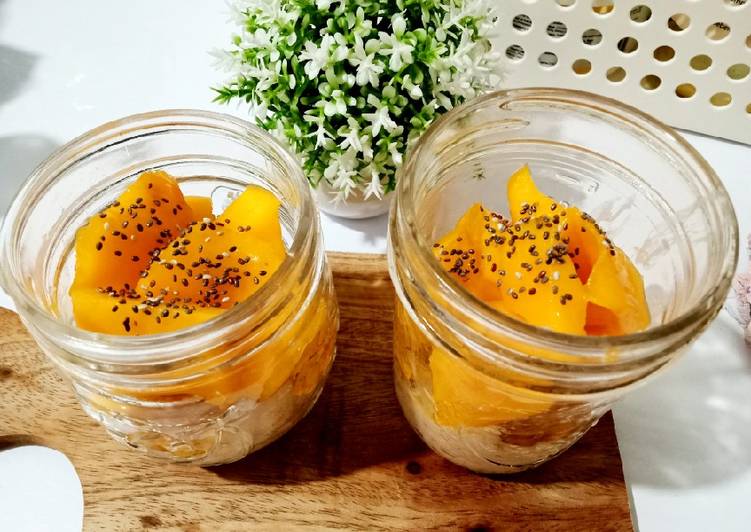 {Resep Overnight mango oats Kekinian