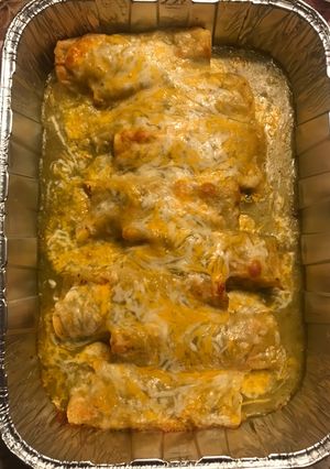 A picture of Easy Cheese and Beef Enchiladas.