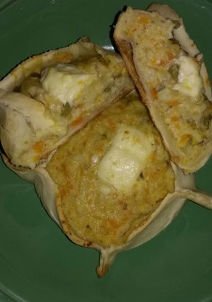 Una foto de Tarteletas de seso y verduras
