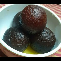 A picture of Gulab Jamun (from left over chapati).