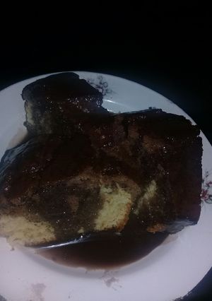 صورة لوصفة كيكة بصوص الشوكولاته البيتي