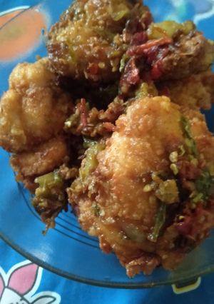 Foto resep Ayam tepung sambal