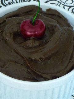Una foto de Mousse de chocolate vegano