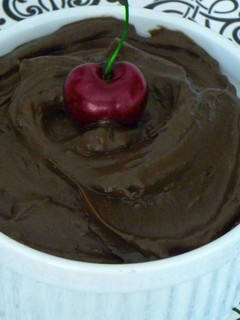 Una foto de Mousse de chocolate vegano