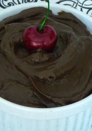 Una foto de Mousse de chocolate vegano