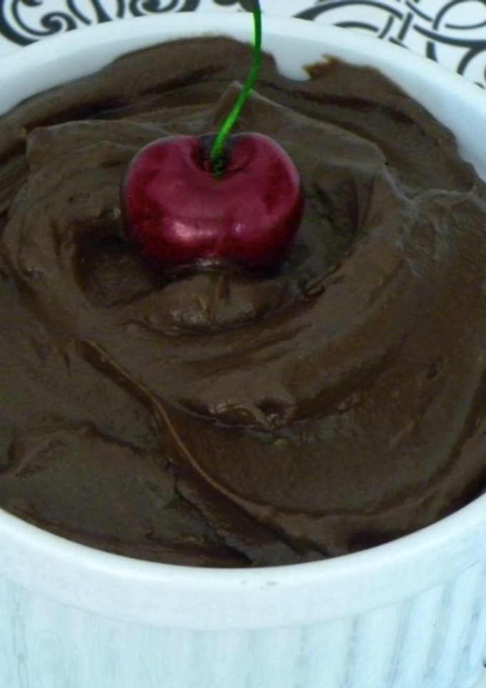 Una foto de Mousse de chocolate vegano