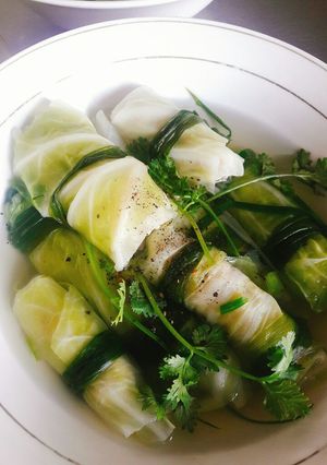 Hình của món Bắp cải cuộn thịt bằm.