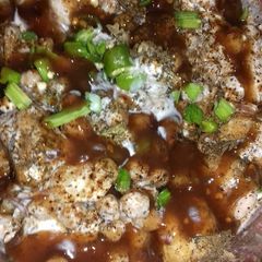 A picture of Chat pati dahi bhala chaat.