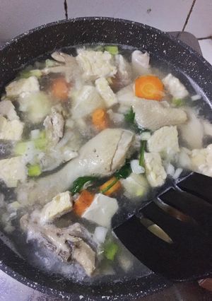 Foto resep Sop ayam tahu tempe wortel rebus (aman untuk gerd)