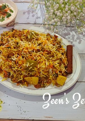 A picture of Mixed Vegetable Biryani.