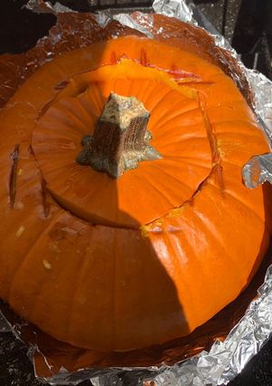 Una foto de Calabaza rellena de elote