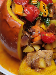 Una foto de Calabaza rellena