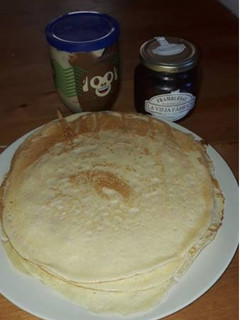 Una foto de Crepes/filloas con lo que tu quieras (Nutella, mermelada, jamón)