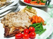 Gambar steak ayam saus jamur