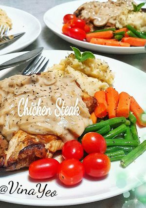 Foto resep Steak Ayam Saus Jamur 🍄