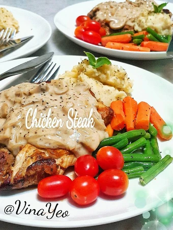 Langkah Gampang Membuat Resep Steak Ayam Saus Jamur 🍄 yang Menggugah Selera Anti Ribet, Sempurna