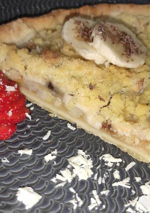 Une photo de Tarte façon crumble - Pommes bananes