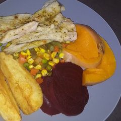 A picture of Garlic grilled fish.