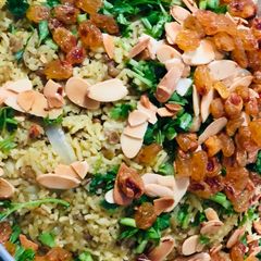 A picture of Smoked Megadra {lentils with Rice}.
